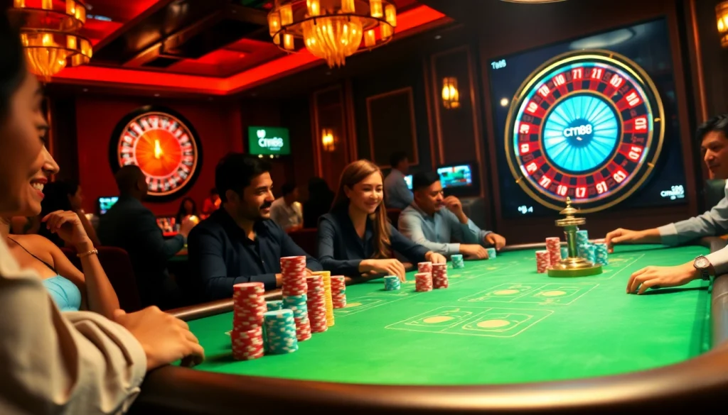 Experience cm88 excitement at this lively casino with poker games and vibrant roulette wheels.