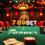 Experience the thrill of 789BET with an intense poker game featuring rich colors and dramatic lighting.