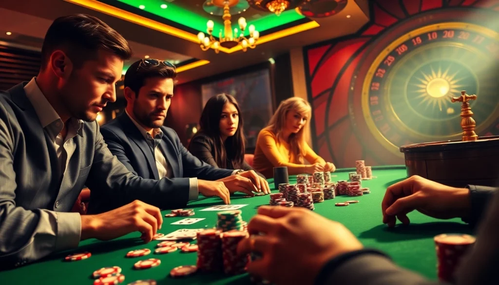 Experience the thrill of high-stakes poker as players discuss payday loans uk for bad credit while strategizing.