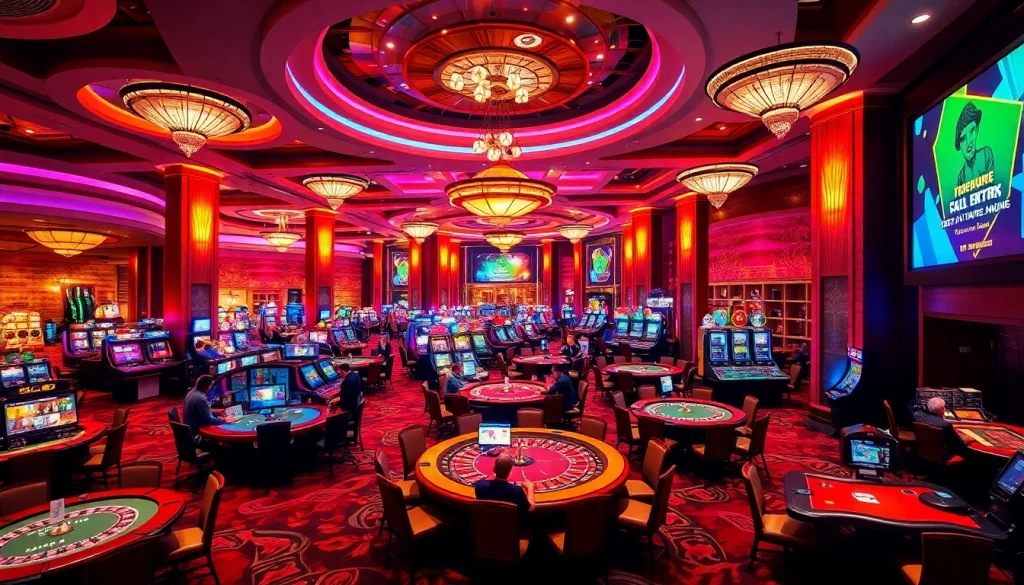 Exciting gaming action at a casino featuring vibrant tables and players, showcasing https://ww88z.us.com/ as the ultimate gambling destination.