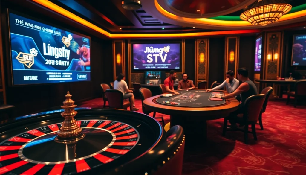 Experience thrilling gameplay at lương sơn tv casino with vibrant poker tables and exciting roulette wheels.