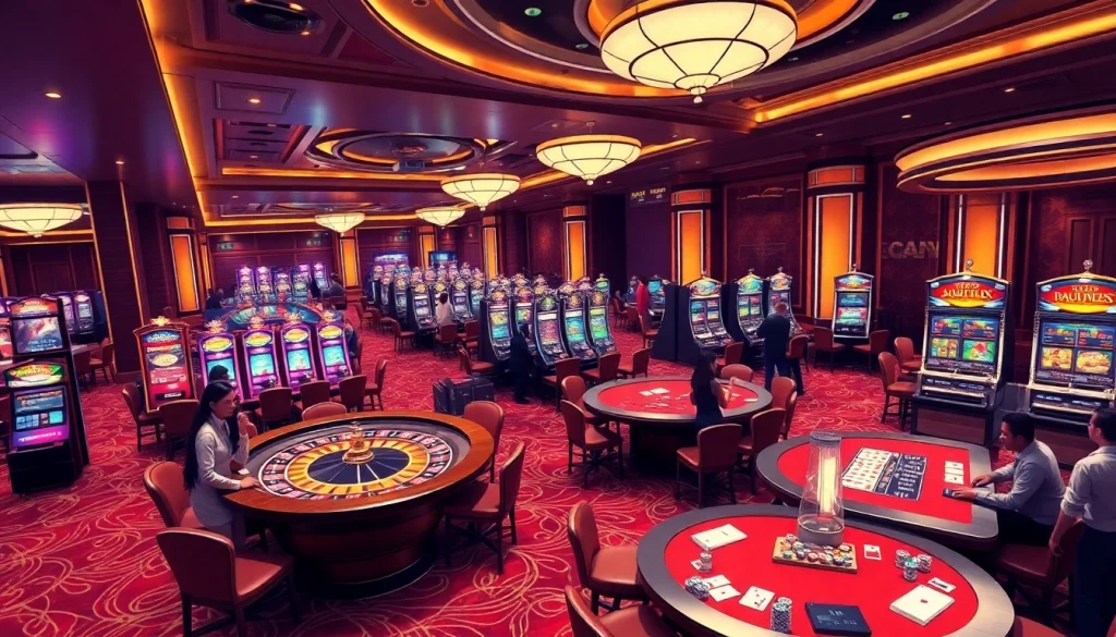 Experience the thrill of gambling at https://uu88.hu.net/. Imagine players enjoying intense roulette excitement with vibrant slot machines lighting up the atmosphere.