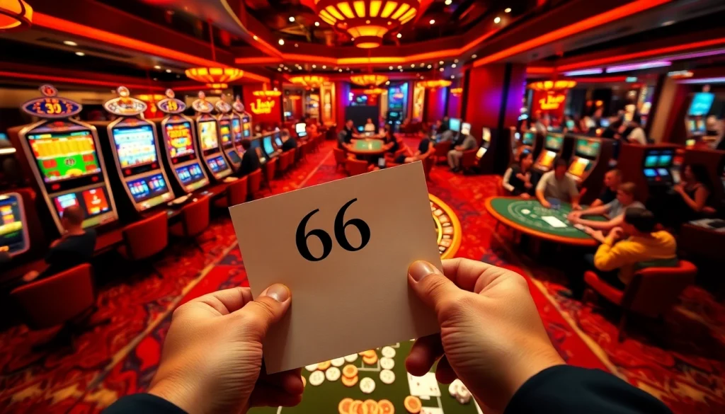 Experience the thrill of gambling at the casino with a vibrant 66B-themed roulette wheel and enthusiastic players.