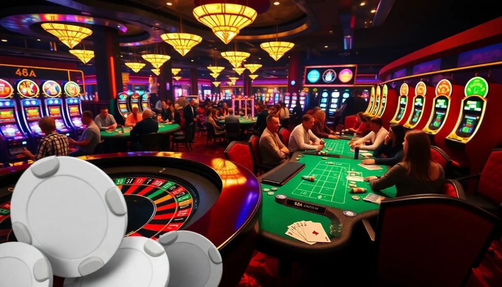 Players enjoying the excitement of casino games at 88aa, with vibrant betting tables and thrilling action.