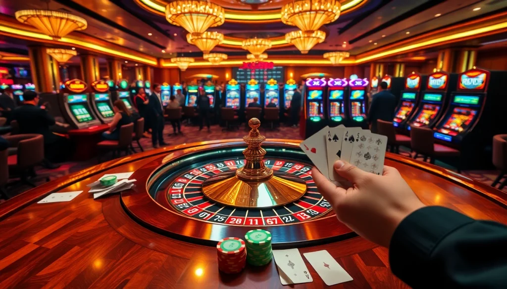 Experience the thrill of XX88 at an upscale casino featuring roulette, slots, and poker excitement.